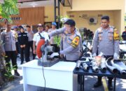 Polres Ngawi Musnahkan 176 Knalpot Brong Jelang Pergantian Tahun