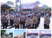 Kapolres Blitar Kota Pimpin Apel Pergeseran Pasukan Pam Tps