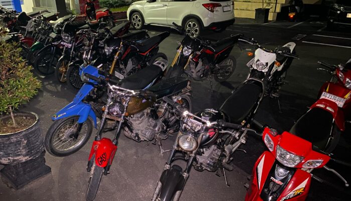 Polres Blitar Kota Jaring 44 Kendaraan Roda Dua Menggunakan Knalpot Brong Dalam Giat Razia Malam Minggu