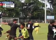 Wasit Pertandingan Persedikab Melawan PSIK Klaten Dikeroyok Pemain PSIK Klaten Usai tiup Peluit Babak Kedua