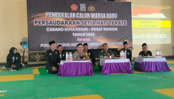 Sinergitas TNI – Polri di Kota Kediri Beri Pembekalan Calon Warga Baru PSHT