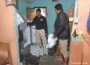 Rumah Tempat Jual Miras Ciu Rasa Leci di Area Pasar Bandar Kota Kediri Kembali Digerebek Polsek Mojoroto