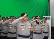 Kapolres Kediri Ikuti Upacara Pemuliaan Nilai-Nilai Tribrata Secara Daring