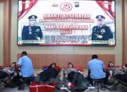 Jelang Hari Bhayangkara ke-78, Polres Kediri Gelar Baksos Donor Darah