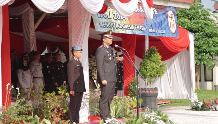 Upacara Hari Bhayangkara ke-78 Tahun 2024 Polres Kediri Sukses Digelar