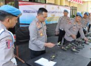 Sipropam Polres Nganjuk Gelar Pemeriksaan Berkala Senjata Api Laras Pendek Organik dan Amunisi 3 IMG 20240709 WA0041