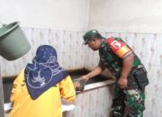 Peduli Kesehatan Warganya, Serda Cahyo Bersama Dinas Kesehatan Laksanakan Pemberantasan Sarang Nyamuk