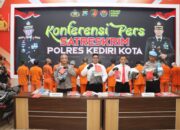 Polres Kediri Kota Ungkap 8 Kasus Pengeroyokan Hingga Curanmor Selama Bulan Juli 2024