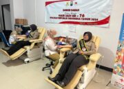 Polwan Polres Nganjuk Donorkan Darah dalam Rangka HUT ke-76, Wujud Nyata Kepedulian Kemanusiaan