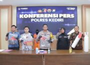 Gelar Press Release, Polres Kediri Ungkap Pelaku Perampokan 2 Minimarket