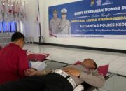 HUT Lalu Lintas, Satlantas Polres Kediri Gelar Donor Darah