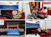 Sambut Hari Lalu Lintas Bhayangkara, Polres Blitar Kota Gelar Bakti Menggelar Donor Darah