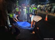 Quick Respon Kasatlantas Polres Kediri Kota Datangi dan Olah TKP Laka Tunggal