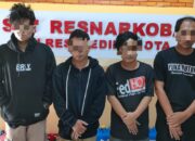Operasi Tumpas Narkoba, Satresnarkoba Polres Kediri Amankan Empat Pengedar Sabu-Sabu