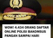 Total Pendaftar Bakomsus bidang Pangan Polri Hingga Hari ke-3 4.434 Orang