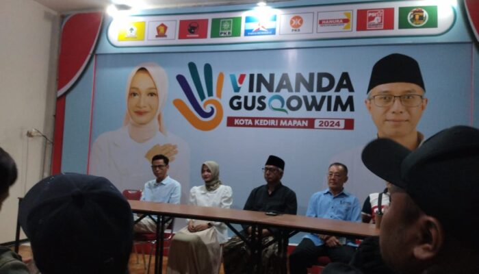 Unggul 57 Persen , Vinanda – Gus Qowim Ajak Warga Bangun Kota Kediri