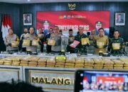 Polresta Malang Kota Kota Berhasil Gagalkan Pengiriman Ratusan Kilogram Ganja Jaringan Antar Provinsi