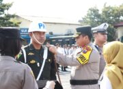 Polres Kediri Menggelar Apel Gelar Pasukan Operasi Lilin Semeru 2024.