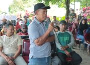 Perkenalkan Tagline “Mudik Aman, Keluarga Nyaman”, Kapolres Nganjuk Silaturahmi Kamtibmas di Sawahan