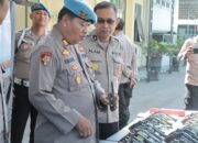 Kontrol Ketat, Polres Nganjuk Gelar Pemeriksaan Berkala Senjata Api