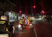 Polres Kediri Kota Gelar Patroli Skala Besar Cegah Gangguan Kamtibmas Arus Balik