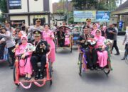 Kapolres Kediri Kota Pimpin Wisuda Purna Bakti Pegawai Negeri Pada Polri dan Berbagai Sembako Pada Abang Becak