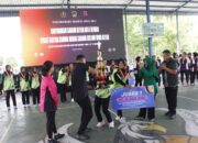 Pertandingn Persahabatan Bola Voly Persit Kodim 0808/Blitar VS Bhayangkari Polres Blitar Kota Semarakkan HKGB Ke – 73