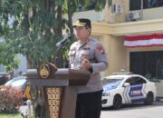 Apel Pengamanan Pengesahan IKSPI, Kapolres Nganjuk Tegaskan Kesiapan Personel Jaga Kamtibmas