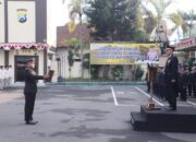 Upacara HUT Kemerdekaan RI ke – 80 dilaksanakan dengan penuh Khidmat dan Semangat  Patriotisme Membara di Polres Kediri Kota