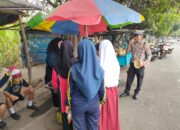 Satlantas Polres Kediri Kota Sampaikan Himbauan Kamseltibcarlantas Di Gor Jayabaya