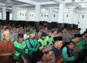 Doa Bersama Polres Nganjuk dan Komunitas Ojol untuk Alm. Affan Kurniawan
