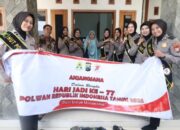 Polwan Polres Nganjuk Anjangsana ke Purna Polri, Wujud Hormat di Hari Jadi ke-77