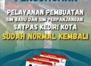 Pelayanan SIM di Satpas Polres Kediri Kota Kembali Normal Pasca Kerusuhan