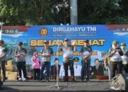 Kapolres Nganjuk Hadiri Bakti Sosial dan Olahraga Bersama Peringati HUT TNI ke-80