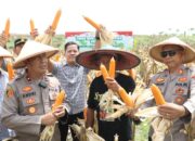 Polres Nganjuk Dukung Swasembada Pangan Lewat Panen Raya Jagung Serentak di Rejoso