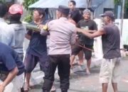 Kerja Bakti di Sungai Ploso, Polsek Nganjuk Kota Ajak Warga Antisipasi Banjir
