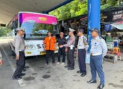 Satlantas Polres Kediri Kota Inspeksi Bus Jelang Nataru, Pastikan Armada Laik Jalan