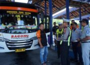 Polres Kediri Gandeng Dishub dan Jasa Raharja Gelar Inspeksi Bus di Terminal Pare