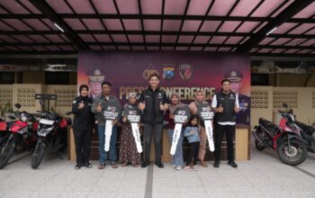 Polres Kediri Kota Kembalikan Motor Curian Secara Gratis, Korban Senang dan Apresiasi Kinerja Polisi