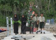 Sinergi Kodim 0808/Blitar Dan Warga, Bangun Jembatan Perintis Garuda Bendosewu Segera Rampung