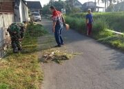 Ciptakan Lingkungan Bersih, Babinsa Bersama Masyarakat Laksanakan Karya Bhakti