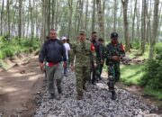 Dansatgas TMMD ke-127 TH. 127 Kodim Kediri Tinjau Langsung Sasaran Pembangunan di Desa Gadungan