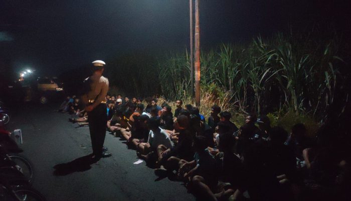 Aksi Balap Liar di Plosoklaten Dibubarkan, 75 Motor Diamankan Polres Kediri