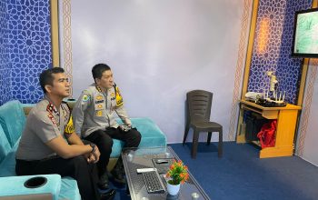 Pastikan Pelayanan Mudik Optimal, Tim Wasops Itwasda Polda Jatim Tinjau Posyan Alun-Alun Polres Kediri Kota