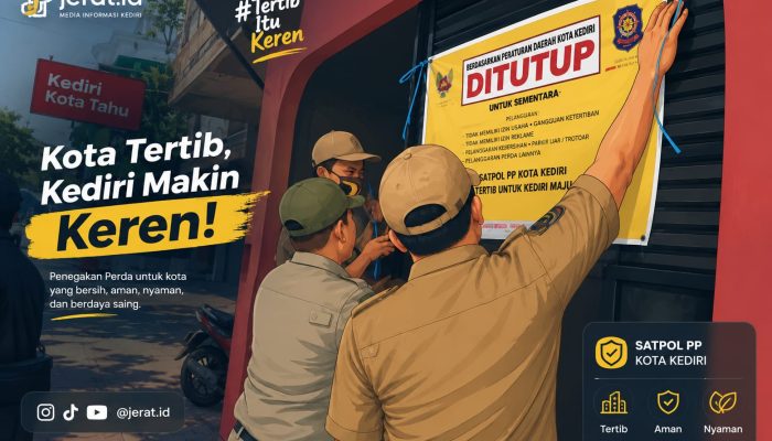 Nekat Jualan “Bawah Tangan”, Satpol PP Kota Kediri Segel Outlet Miras Tak Berizin