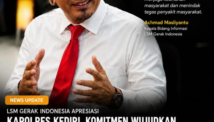 LSM Gerak Indonesia Apresiasi Kapolres Kediri, Komitmen Wujudkan Kabupaten Kediri Zero 303 Sabung Ayam.