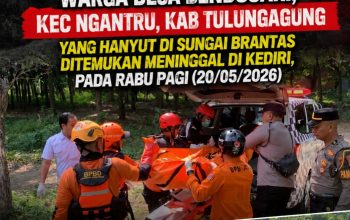 Warga Tulungagung yang Hanyut di Sungai Brantas Ditemukan Meninggal di Kediri