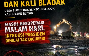 Tambang Pleret dan Kali Bladak Masih Beroperasi Malam Hari, Instruksi Presiden Dinilai Tak Digubris.