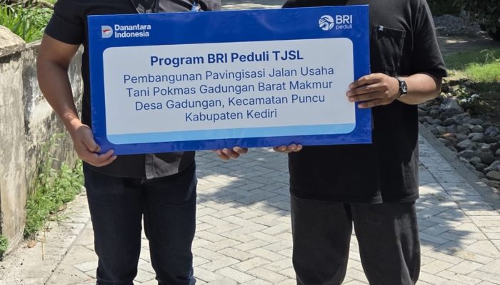 Permudah Akses Petani, BRI Pare Bangun Jalan Usaha Tani di Kecamatan Puncu melalui Program CSR