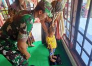 Cegah Stunting, Babinsa Tawangrejo Bersama Nakes Cek Kesehatan Balita Di Dusun Bendolowo